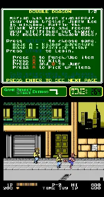 PlayChoice-10: Double Dragon screen shot game playing